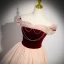 Chic / Beautiful Burgundy Rhinestone Tassel Prom Dresses 2023 2022 A-Line / Princess Off-The-Shoulder Sleeveless Backless Floor-Length / Long Prom Formal Dresses