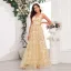 Chic / Beautiful Lace Flower Dusky Pink Prom Dresses 2024 A-Line / Princess V-Neck Sleeveless Backless Floor-Length / Long Prom Formal Dresses