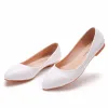 Modest / Simple White Casual Flat Womens Shoes 2023 Pointed Toe Womens Shoes Heels