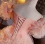 Charmant Rougissant Rose Volants en Cascade Robe De Bal 2024 Princesse De l'épaule Manches Courtes Dos Nu Train De Balayage Promo Robe De Ceremonie