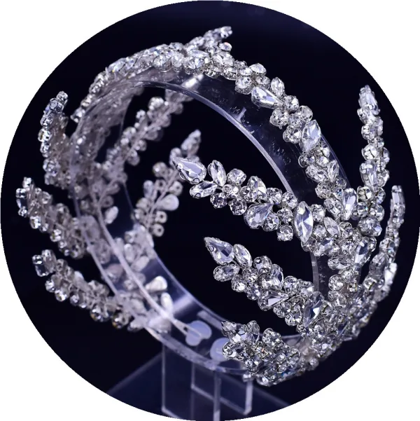 Uroczy Złote Rhinestone Stop Ozdoby Do Włosów Ślubne 2023 Ślub