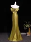 Charming Gold Evening Dresses 2026 Trumpet / Mermaid Strapless Sleeveless Backless Floor-Length / Long Formal Dresses