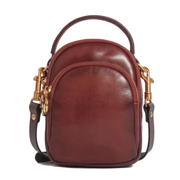Vintage Bordeaux Leer Toevallig Dames Tassen Tote Tas Schoudertas 2022