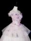 Blumenfee Weiß Perle Applikationen Ballkleider 2026 Ballkleid Off Shoulder Kurze Ärmel Rückenfreies