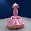 Unusual Candy Pink Cascading Ruffles Prom Dresses 2022 Trumpet / Mermaid Strapless Flower Sleeveless Backless Floor-Length / Long Prom Formal Dresses