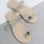 Seksowne Srebrny Lato Plaża Pantofle & Klapki 2022 Rhinestone Peep Toe Płaskie Sandały Damskie