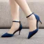 Modest / Simple Black Street Wear Womens Sandals 2023 Ankle Strap 7 cm Stiletto Heels Pointed Toe Sandals High Heels