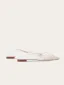 Chic / Beautiful White Rhinestone Flat Leather Wedding Shoes 2025 Wedding Pointed Toe Heels