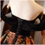 Vintage / Retro Black Printing Prom Dresses 2024 Ball Gown Off-The-Shoulder Sleeveless Backless Floor-Length / Long Prom Formal Dresses