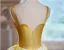 Fashion Yellow A-Line / Princess Prom Dresses 2024 Spaghetti Straps Sleeveless Backless Sweep Train Prom Formal Dresses
