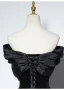 Elegante Schwarz Glanz Ballkleider 2024 A Linie Off Shoulder Ärmellos Rückenfreies Lange Ball Festliche Kleider