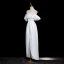 Vintage Schlicht Weiß Satin Asymmetrisch Ballkleider 2023 Off Shoulder Kurze Ärmel Rückenfreies Ball Festliche Kleider