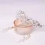 Charmant Argenté Fait main Faux Diamant Cristal Accessoire Cheveux Mariage Tiare Boucles D'Oreilles 2023 Alliage