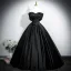 Vintage / Retro Black Prom Dresses 2025 Ball Gown Strapless Sleeveless Backless Floor-Length / Long Prom Formal Dresses