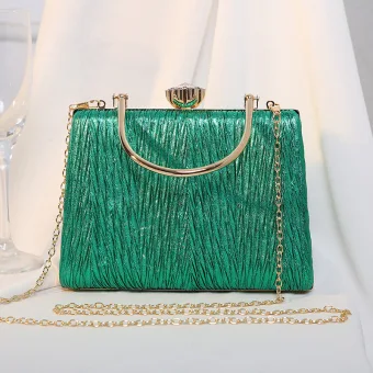 Fashion Green Glitter Evening Party Clutch Bags 2023
