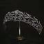 Eleganckie Srebrny Rhinestone Cyrkon Ozdoby Do Włosów Ślubne Tiara 2022 Stop Ślub Ozdoby Do Włosów Ślubne