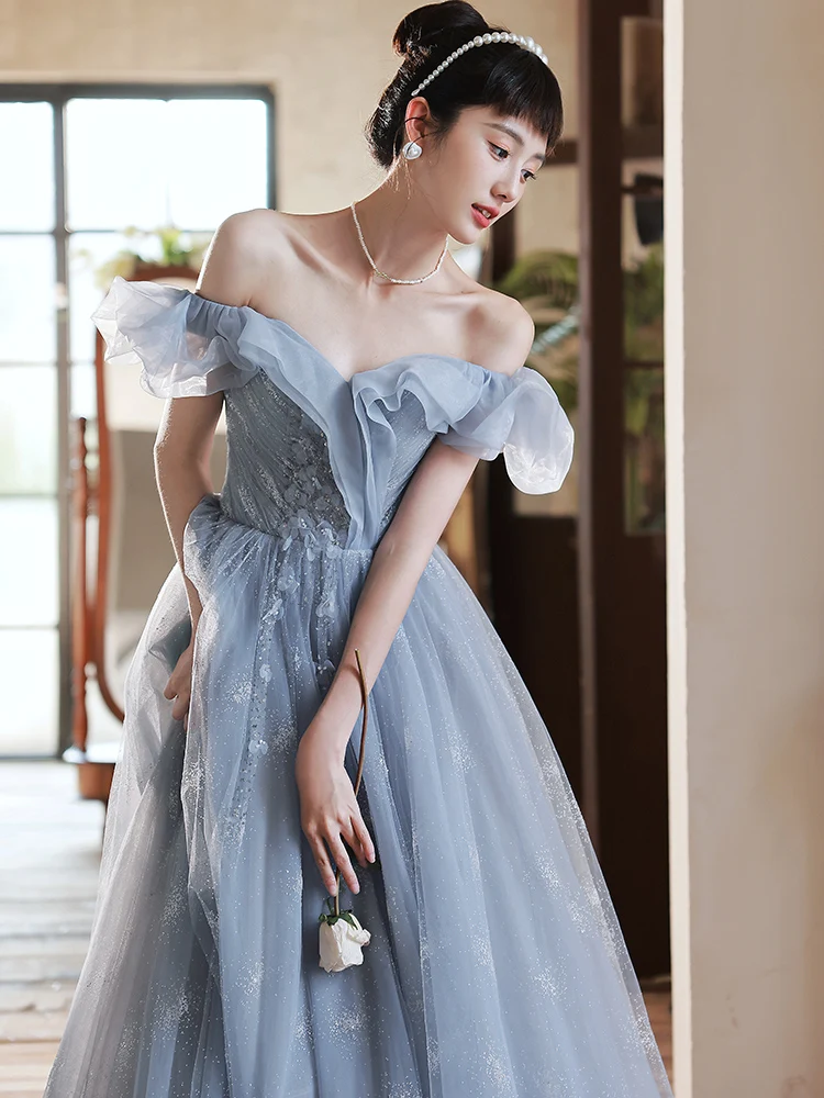 open lace back dress Puff Long Sleeves Green Floral Corset Long Formal Dress  Ohmollydress