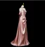 Sexy Rose Gold Satin Evening Dresses 2025 A-Line / Princess Strapless Sleeveless Backless Sweep Train Evening Party Formal Dresses