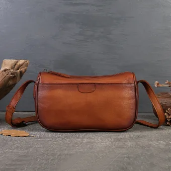Modest Simple Brown Casual Leather Handmade Women S Bags Shoulder Bags 2023