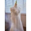 Vintage / Retro Ivory Pearl Lace Flower Wedding Dresses 2024 A-Line / Princess High Neck Long Sleeve Backless Bow Floor-Length / Long