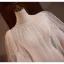 Muslim Modest / Simple White Trumpet / Mermaid Wedding Dresses 2024 High Neck Long Sleeve Floor-Length / Long Wedding