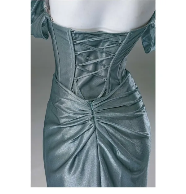 High-end Burgundy Evening Dresses 2025 Trumpet / Mermaid Strapless Sleeveless Backless Sweep Train Evening Party Formal Dresses