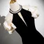 Glamorous Sorte Beading Gallakjoler 2025 Havfrue Scoop Neck Flæse Kort Ærme Lange Galla Kjoler