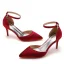 Modest / Simple Black Street Wear Womens Sandals 2023 Ankle Strap 7 cm Stiletto Heels Pointed Toe Sandals High Heels