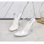 Sexy Transparent White Cocktail Party Crystal Womens Sandals 2023 Ankle Strap 10 cm Stiletto Heels Open / Peep Toe Sandals High Heels