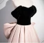 Chic / Beautiful Blushing Pink Satin Prom Dresses 2024 Ball Gown Off-The-Shoulder Short Sleeve Backless Bow Floor-Length / Long Prom Formal Dresses