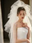 Fashion White Puffy Wedding Veils 2025 Tulle