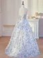 Blomsterfe Himmelen Blå Beading Paljetter Appliques Ballkjoler 2026 Ballkjole Strapless Uten Ermer Ryggløse