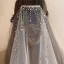 Fine Elfenben Håndlaget Rhinestone Brudeslør 2023