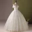 Flower Fairy Multi-Colors Appliques Sequins Ivory Prom Dresses 2024 Ball Gown Off-The-Shoulder Sleeveless Backless Floor-Length / Long Prom Formal Dresses