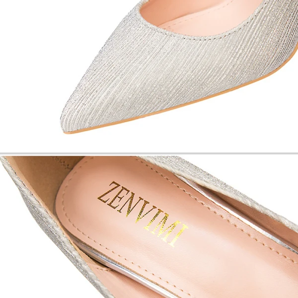 Charmant Gold Glanz Pailletten Brautschuhe 2022 10 cm Stilettos Spitzschuh Hochzeit Pumps Hochhackige