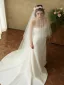 Fantaisiste Blanche Appliques Tulle Voile De Mariée 2026