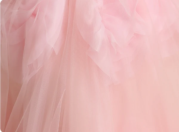 Lovely Blushing Pink Appliques Bow Prom Flower Girl Dresses 2024 Ball Gown Scoop Neck 3/4 Sleeve Floor-Length / Long