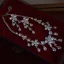 Charmant Witte Rhinestone Zirkonium Huwelijk Oorbellen Nek Ketting Accessoires 2025