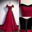 Elegant Burgundy Satin Prom Dresses A-Line / Princess 2023 Strapless Short Sleeve Backless Floor-Length / Long Prom Formal Dresses
