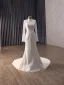 High-end Elegant White Handmade  Beading Pearl Sequins Appliques Lace Flower Wedding Dresses 2026 Trumpet / Mermaid High Neck Long Sleeve