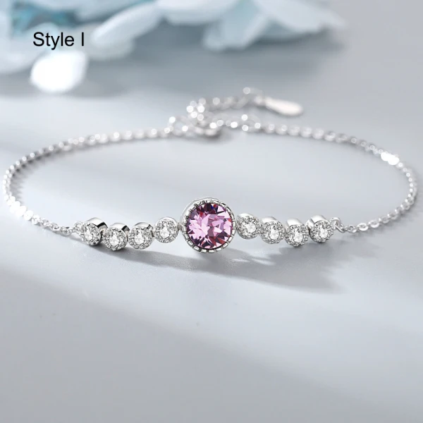 Charming Sky Blue Crystal Sterling Silver Evening Party Necklaces Bracelets 2023 Accessories