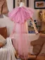 Charmant Rougissant Rose Fait main Tulle Promo Vestes & Enveloppements 2025