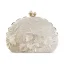 Chinese style White Handmade  Pearl 3D Lace Satin Street Wear Clutch Bags 2023