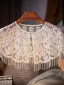 Snygga / Fina Vita Handgjort Beading Broderade sjal 2025