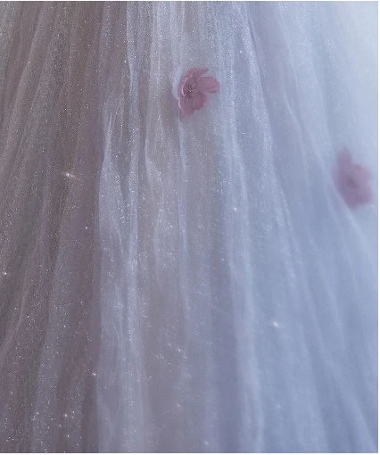 Chic / Beautiful Lavender Beading Appliques Prom Dresses 2024 A-Line / Princess Off-The-Shoulder Short Sleeve Backless Floor-Length / Long Tulle Prom Formal Dresses