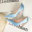 Fashion White Satin Prom Pumps 2022 Metal Flower Rhinestone 10 cm Stiletto Heels Pointed Toe Pumps High Heels