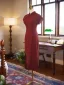 Modest  Burgundy Casual Cheongsam 2025 Trumpet / Mermaid High Neck Short Sleeve Floor-Length / Long