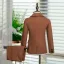 Fashion Tan 5-piece Long Sleeve Boys Wedding Suits 2025 Coat Pants Shirt Tie Vest