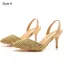 Charming White Pearl Wedding Shoes 2023 7 cm Stiletto Heels Pointed Toe Wedding Sandals High Heels