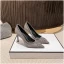 Fashion Burgundy Evening Party Rhinestone Pumps 2023 Leather Suede 8 cm Stiletto Heels Pointed Toe Pumps High Heels